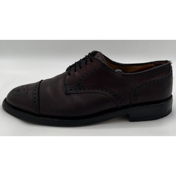 Allen Edmonds Lexington Men’s Size 9D Burgundy Leather Cap Toe Wingtop Oxford - Picture 5 of 12